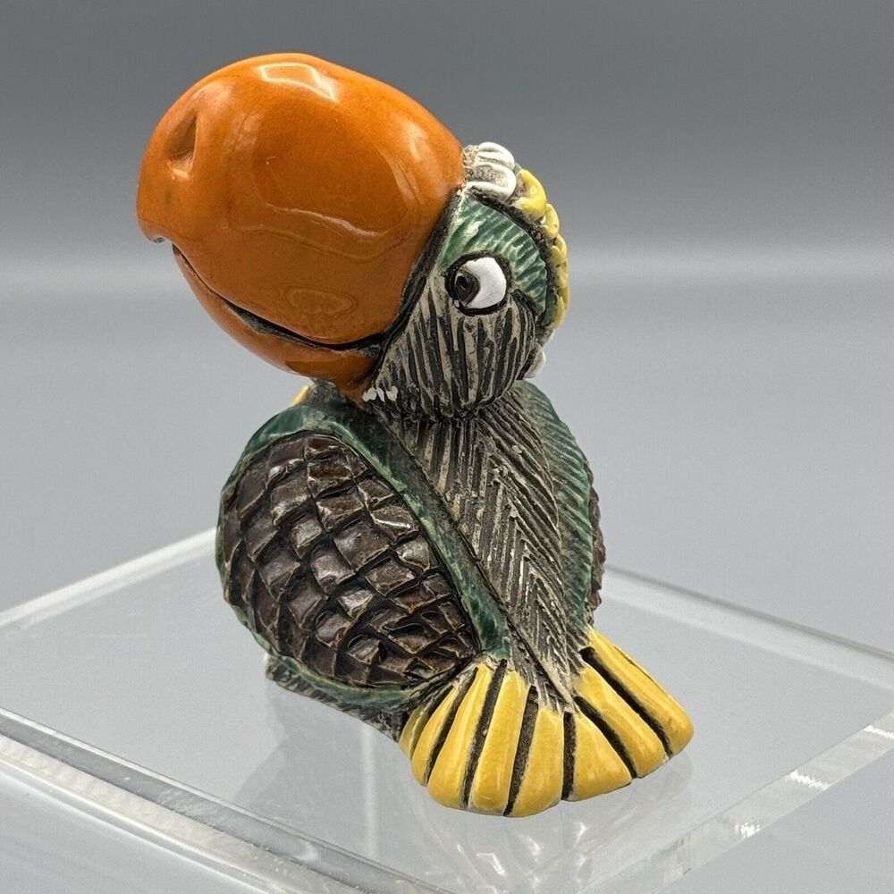 Vtg Artesania Rinconada Toucan Parrot Figurine Orange Beak Retired READ 3 in